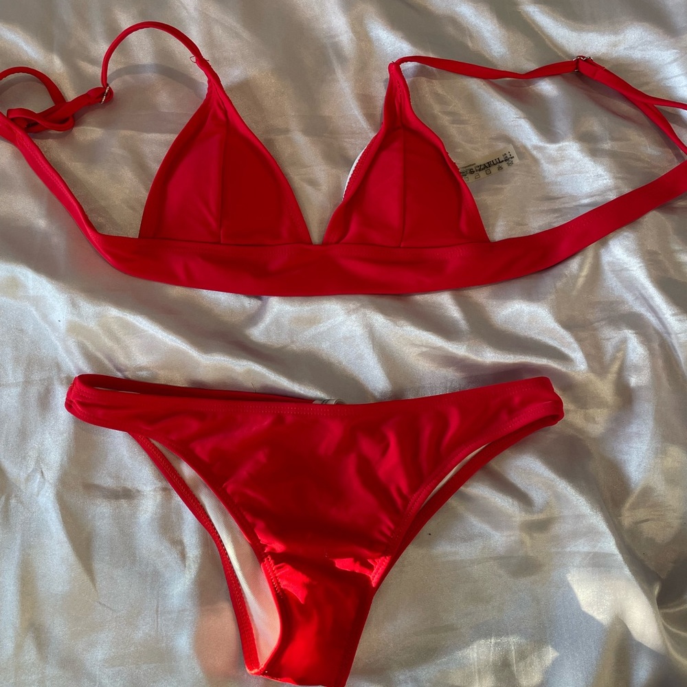 Red traditional bikini